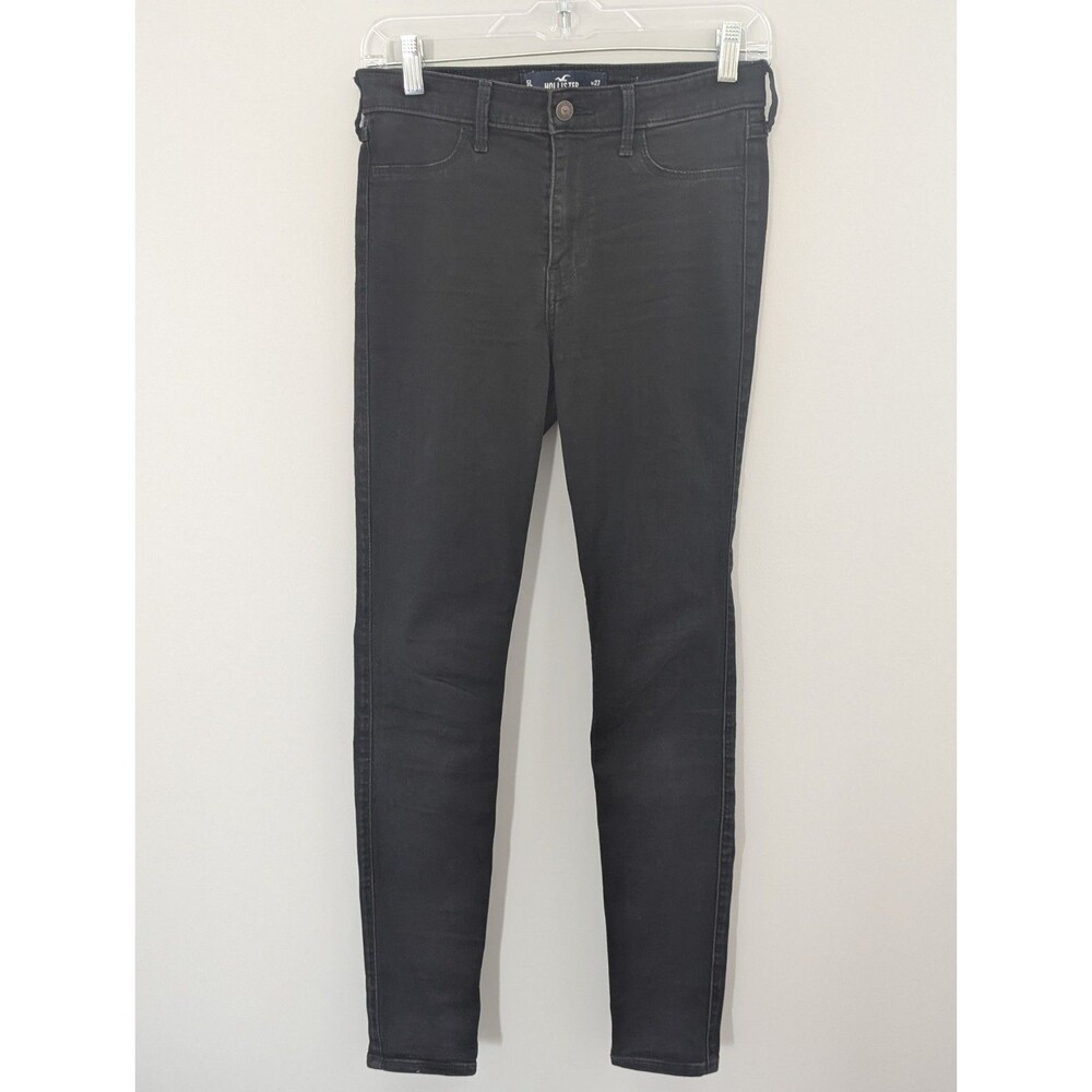 Hollister Women's High-Rise Jean Leggings Size 5L 27W 30L Black Advanced Stretch